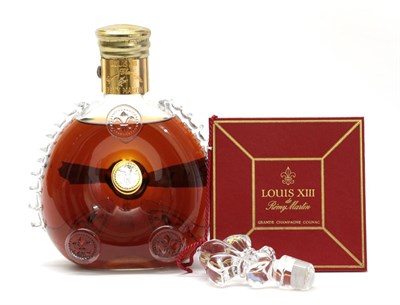 Lot 2117 - Remy Martin Louis XIII Grandé Champagne Cognac with red certificate book and glass stopper, carafe