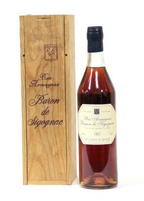 Lot 2123 - Bas Armagnac Baron de Sigognac 1963 (one bottle)