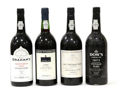 Lot 2132 - Graham's Malvedos Vintage Port 1984 (one bottle), Dow's Vintage Port 1977 (one bottle), Smith...