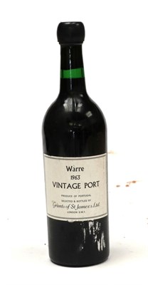 Lot 2141 - Warre's 1963 Vintage Port, bottled by Grants of St James's Ltd (one bottle)