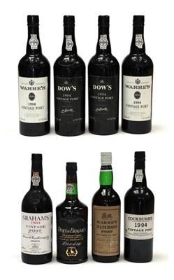 Lot 2142 - Warre's Vintage Port 1994 (two bottles), Dow's Vintage Port (two bottles), Cockburn's Vintage...