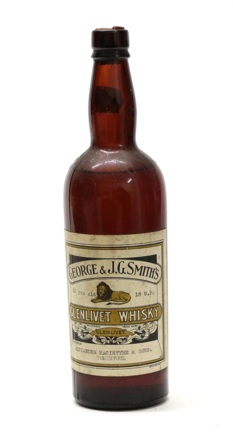 Lot 2150 - Glenlivet Whisky 12 Year Old, George & JG Smith's, bottled by Alexander MacIntyre & Sons, Tomintoul
