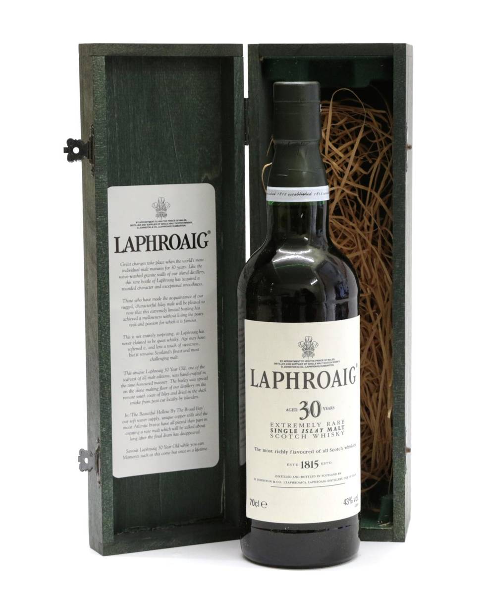 Lot 2162 - Laphroaig 30 Year Old Extremely Rare Single Islay Malt, 43%, 70cl, boxed
