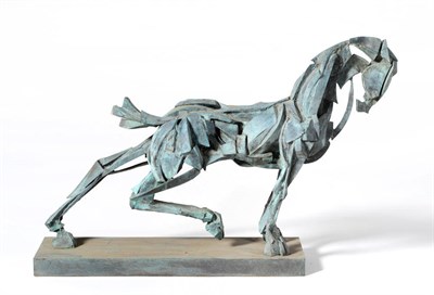 Lot 1846 - Sophie Dickens (b.1966): Horse, bronze, on integral rectangular base, signed with monogram (S...