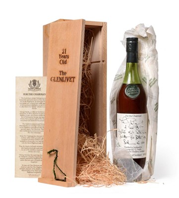 Lot 2166 - The Glenlivet 1963, 21 Year Old, For The Chairman, 1984 bottling, limited edition bottle number...