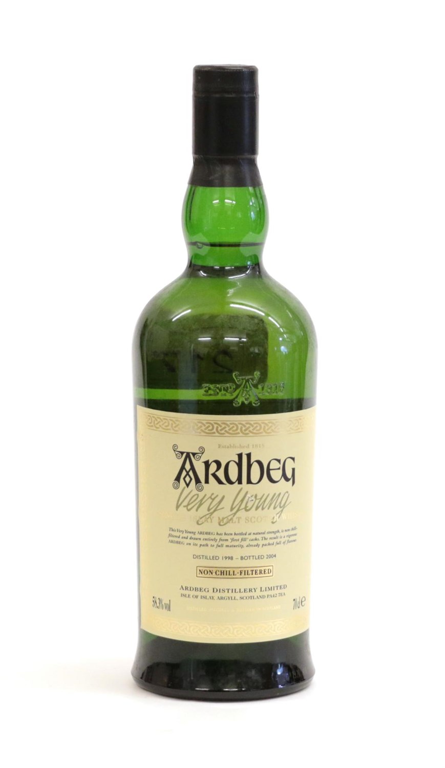 Lot 2175 - Ardbeg Very Young Islay Single Malt, distilled 1998, bottled 2004, 58.3%, 70cl