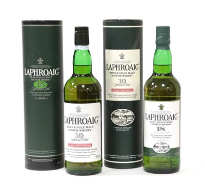 Lot 2182 - Laphroaig 10 Year Old Single Islay Single Malt Whisky, Original Cask Strength, 55.7%, 70cl, in...