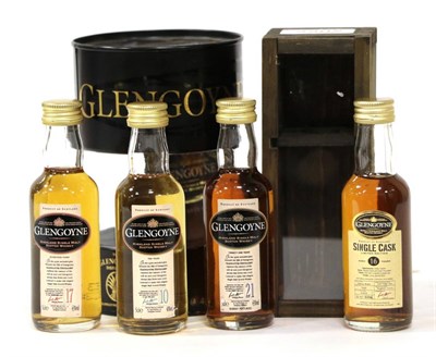 Lot 2202 - Glengoyne 10yo/17yo/21yo 5cl Miniature Set with Glengoyne Distilled 1990 56.6% 5cl bottle (four 5cl