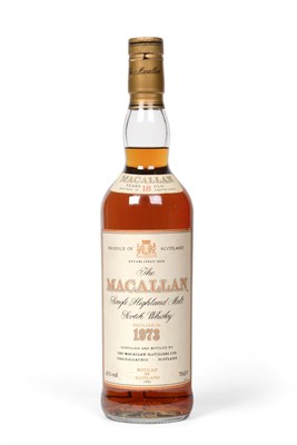 Lot 2208 - The Macallan Single Highland Malt Scotch Whisky 18 Year Old, distilled 1973, bottled 1991, 43%,...