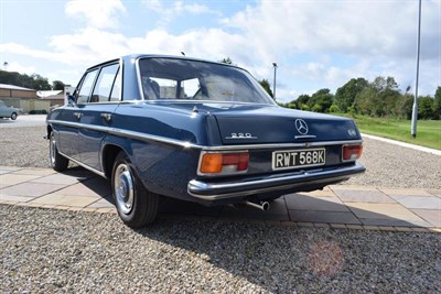 Lot 3267 - 1972 Mercedes-Benz 220 (W115) Registration number: RWT 568K Date of first registration: 04 07...