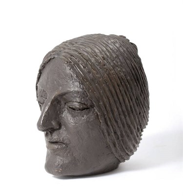 Lot 1853 - Olbram Zoubek (Czechoslovakia, b.1926): Bronze Bust Profile of a Lady's Head, stamp mark to the...