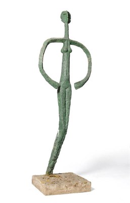 Lot 1854 - Olbram Zoubek (Czechoslovakia, b.1926): Female Form, green painted concrete/plaster, signed on...