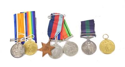 Lot 6A - A First World War Pair, to 13996 PTE.E.PEARSON.M.G.C., comprising British War Medal and Victory...