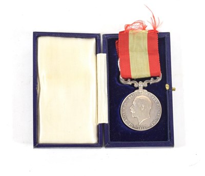 Lot 8 - A George V Rocket Apparatus Volunteer Long Service Medal (1st. Board of Trade type), to Isaac...