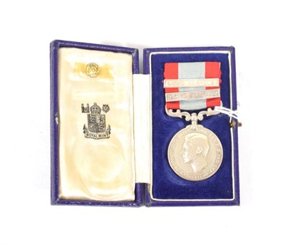 Lot 9 - A George VI Rocket Apparatus Volunteer Long Service Medal (2nd. type), awarded to William Raw, with