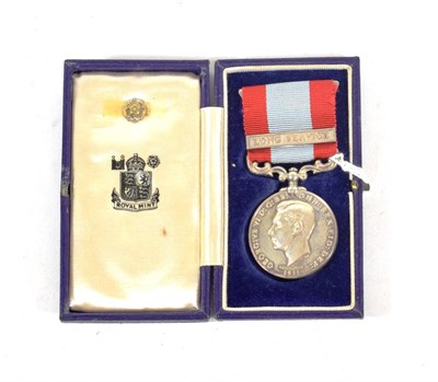 Lot 10 - A George VI Rocket Apparatus Volunteer Long Service Medal (2nd. type), awarded to Bertie Raw,...