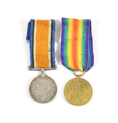 Lot 19 - A First World War Pair, awarded to 13709 PTE.J.D.JOHNSTON, BORD..R., comprising British War...