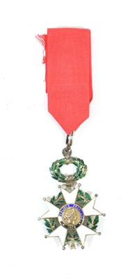 Lot 21 - A French Legion d'Honneur 1870-1951 Commander's Neck Badge, in silver gilt and enamel (some loss of