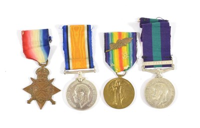 Lot 22 - A First World War Trio of 1914-15 Star, British War Medal and Victory Medal (MID) and a General...