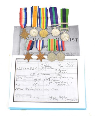 Lot 25 - An Indian Army First/Second World War Group of Nine Medals, awarded to 2659 PTE.(later Captain)...