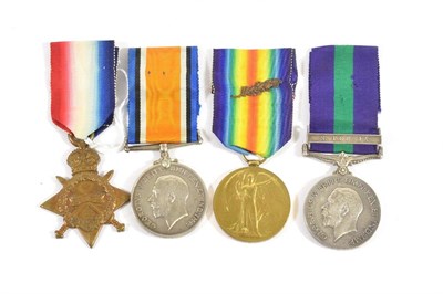 Lot 27 - A First World War Trio of 1914-15 Star, British War Medal and Victory Medal (MID) and a General...