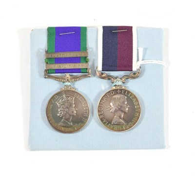 Lot 28 - An RAF Pair, comprising General Service Medal 1962 with two clasps RADFAN and SOUTH  ARABIA,...