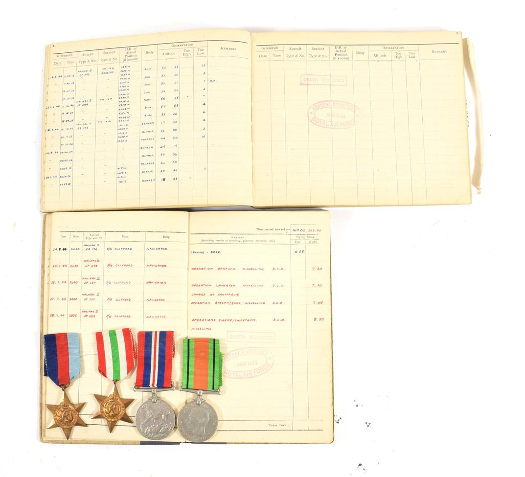 Lot 40 - A Second World War RAF Casualty Group of Four Medals, awarded to 145391 Flying Officer John...
