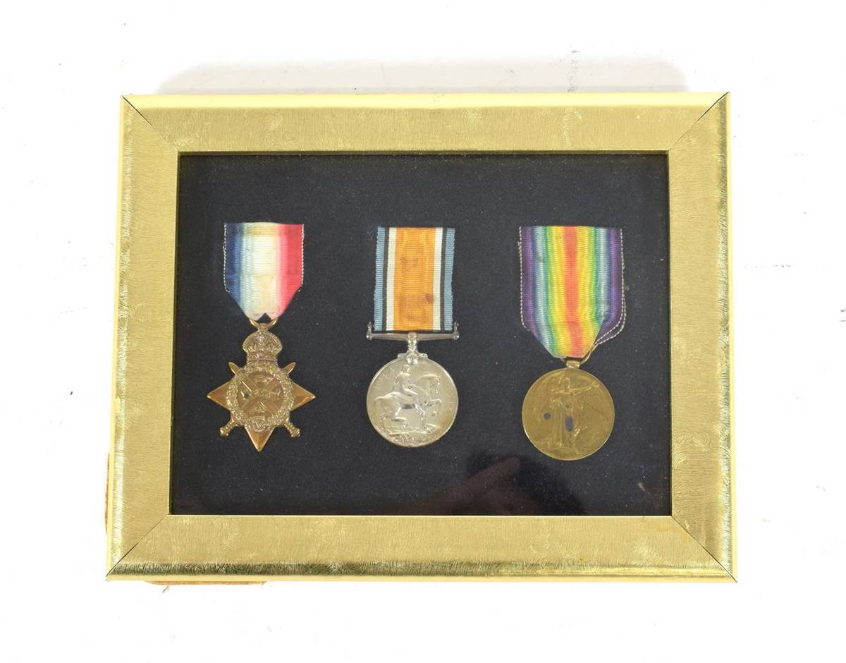 Lot 54 - A First World War Trio, comprising 1914 Star, British War Medal and Victory Medal, to 119565...