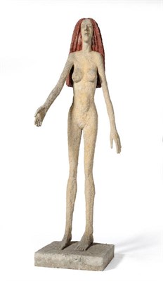 Lot 1861 - Olbram Zoubek (Czechoslovakia, b.1926): Nude Female, red painted hair, right arm held out,...