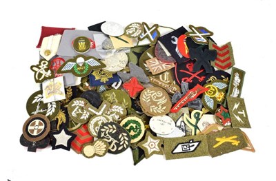 Lot 98 - A Collection of Approximately One Hundred British Army Cloth Trade Badges, mainly embroidered
