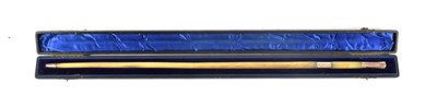 Lot 106 - A City Imperial Volunteers 9 ct. Gold-Mounted Presentation Bull's Pizzle Swagger Stick,...