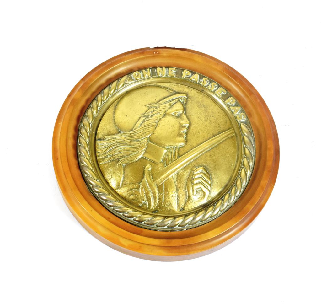 Lot 115 - A Second World War French Navy Brass Tampion, from the GuÂŽpard-class destroyer...