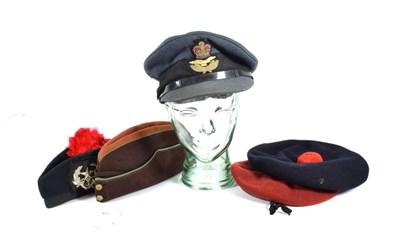 Lot 128 - Five Pieces of Military Headgear, comprising a tam o'shanter, a Cameronians glengarry with...