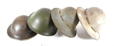 Lot 138 - A Second World War Zuckerman Helmet, painted grey and with faint S.F.P. (Street Fire Party)...