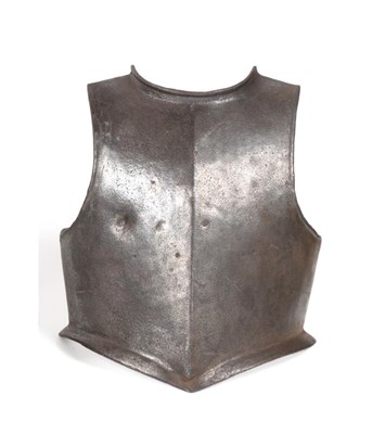 Lot 142 - A 17th Century English Civil War Harquebusier's Breast Plate, made from a single plate with...
