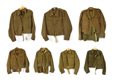 Lot 146 - A Collection of Seven British Second World War 1940 Pattern Battledress Blouses, one dated...