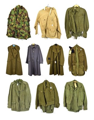 Lot 150 - A Quantity of British Army Part Uniforms, mainly post Second World War, including a battledress...