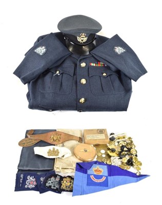 Lot 153 - An Elizabeth RAF Uniform to a Warrant Officer, comprising service tunic with staybrite buttons,...