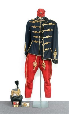 Lot 158 - A 19th Century Austro-Hungarian 15th Hussars Officer's Uniform, comprising a shako with white...