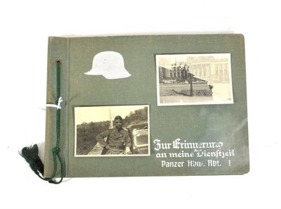 Lot 159 - 'Fur Erinnerung an mein Dienstseit Panzer Abw. Abt.1' - a Waffen-SS Photograph Album,...