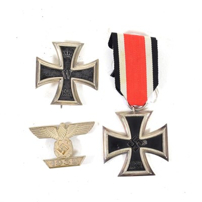 Lot 162 - A German Third Reich Iron Cross, second class, the suspender ring stamped 65 for Klein &...