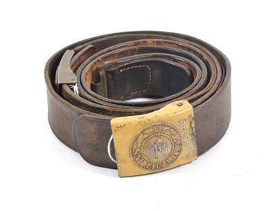 Lot 175 - A German Stahlhelm Member's Belt Buckle, of two piece brass construction, the reverse with...
