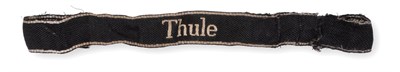 Lot 181 - A German Third Reich 5th SS-Panzer Grenadier Regiment - 'Thule' Cuff Title, hand embroidered in...