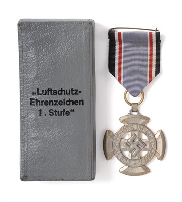 Lot 203 - A German Third Reich Civil Air Defence (Luftschutz) Honour Decoration, 1st Class, the bottom...