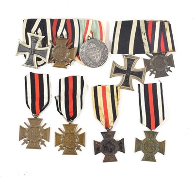 Lot 212 - A First World War German Trio, comprising Iron Cross, second class, Combatant's Cross of Honour and