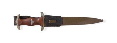 Lot 222 - A Rare German Third Reich NPEA Junior Leader's Dagger, the 22cm double edge steel blade etched Mehr