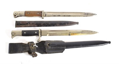 Lot 239 - A German Third Reich M39 Short Parade Bayonet, the plated steel blade with maker's mark for...