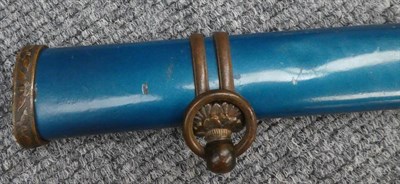 Lot 254 - A Japanese Shin-gunto Katana, the 67cm steel blade with tang bearing a signature and crescent shape