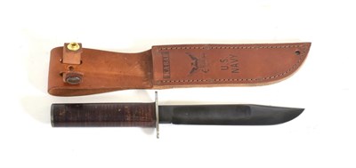 Lot 257 - A Bowie Knife by J Nowill & Sons, Sheffield, the 17.5cm blued steel clip point blued steel...