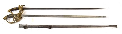 Lot 273 - A Prussian Model 1889 Infantry Officer's Sword, the 80cm single edge double fullered steel...